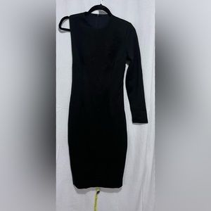 ALIEVA (Elvia) black one sleeve midi dress. NWT! Last 3 pics from website!